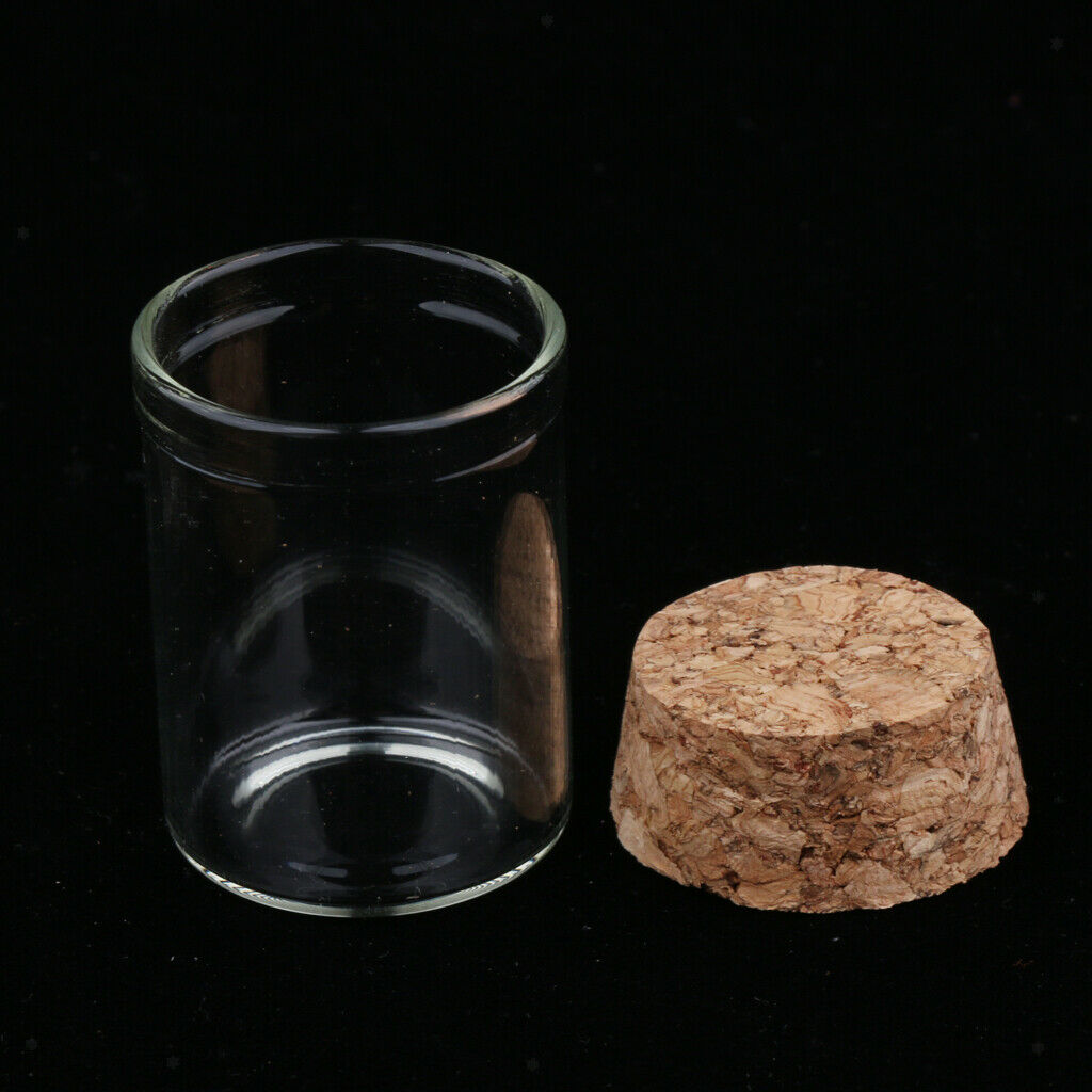 40x 10ml Mini Cork Glass Bottle Vials Jar with Cork Stopper for Sample Craft