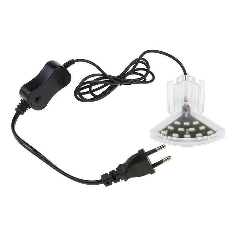 EU 100-240V LED Clip-on Fish Tank Aquarium Lighting Bulb White Light
