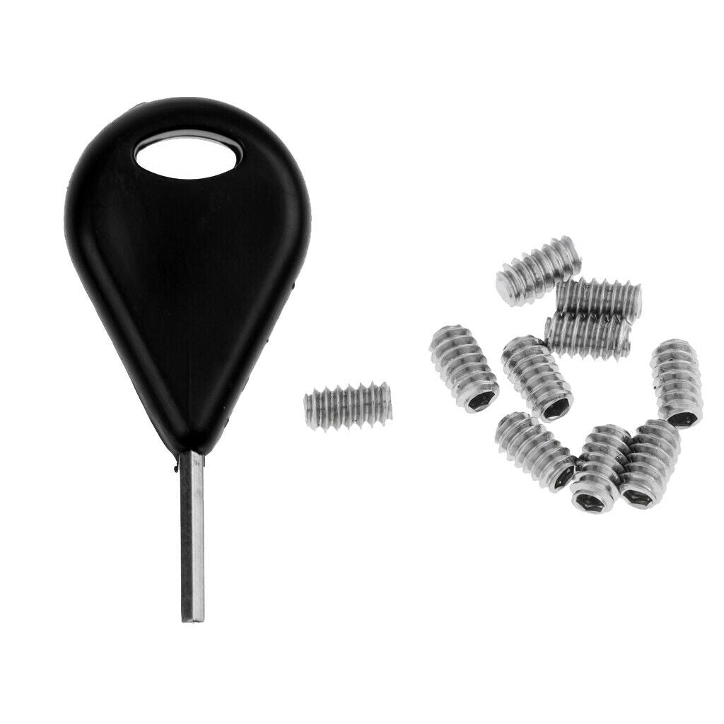 10Pcs Fin Grub Screws with Key Surf Surfing Board Accessories Set for
