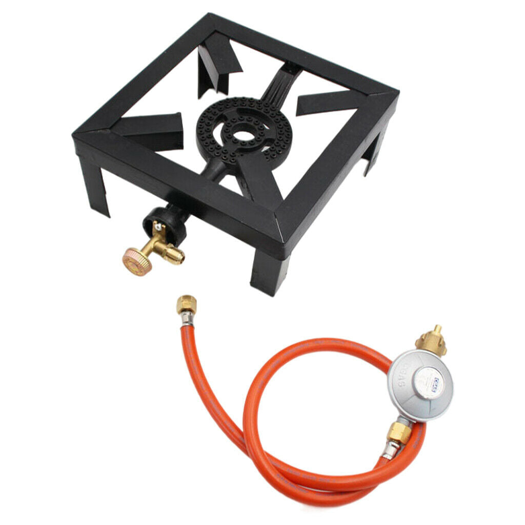 Outdoor Propane Gas Stove Burner Fire Control Cooker for Camping Patio