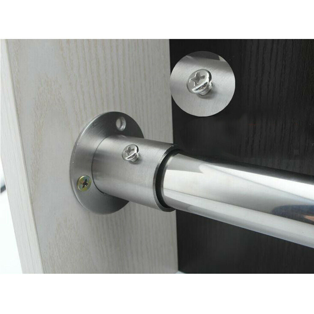 Hanging Garment Pipe Bracket Walk In Wardrobe Rail Ends Supports 42 x 30mm