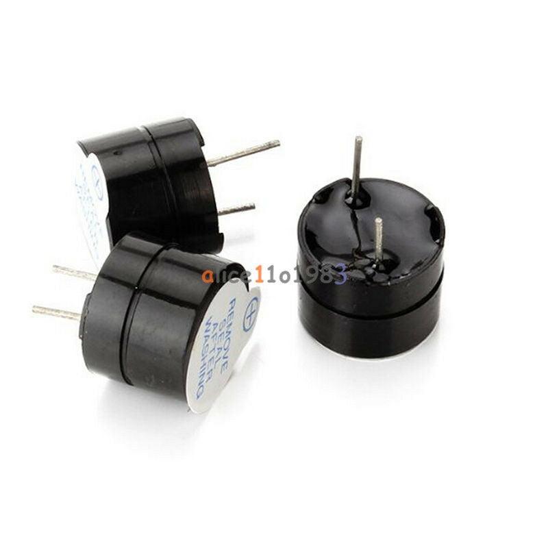 10Pcs 5v Active Buzzer Magnetic Long Continous Beep Tone Alarm Ringer 12mm
