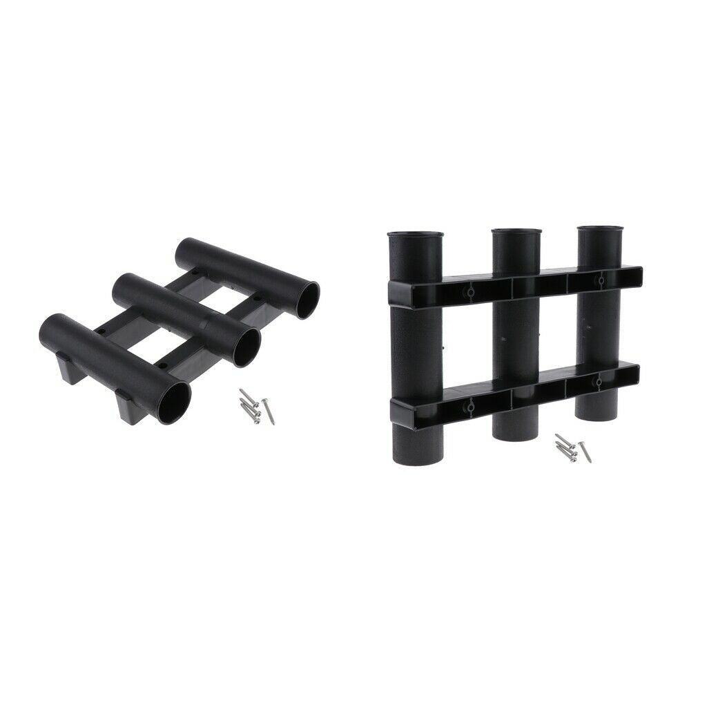 2pcs Boat Fishing 3 Tube Link Rod Holder Rack Storage Rest Bracket Socket