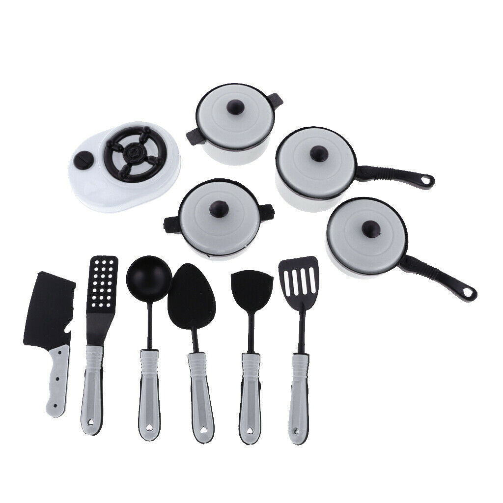 11Pieces/Set Plastic Kitchen Cooking Utensils Set Pots and Pans Kids Play