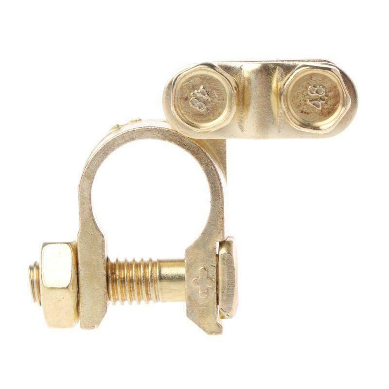 2Pcs Durable Replacement Auto Car Battery Terminal Clamp Clips Brass Connector
