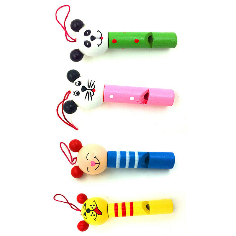 8PCS small animals mixed wooden Lip Whistles Pinata Kids Birthday party  toys WF