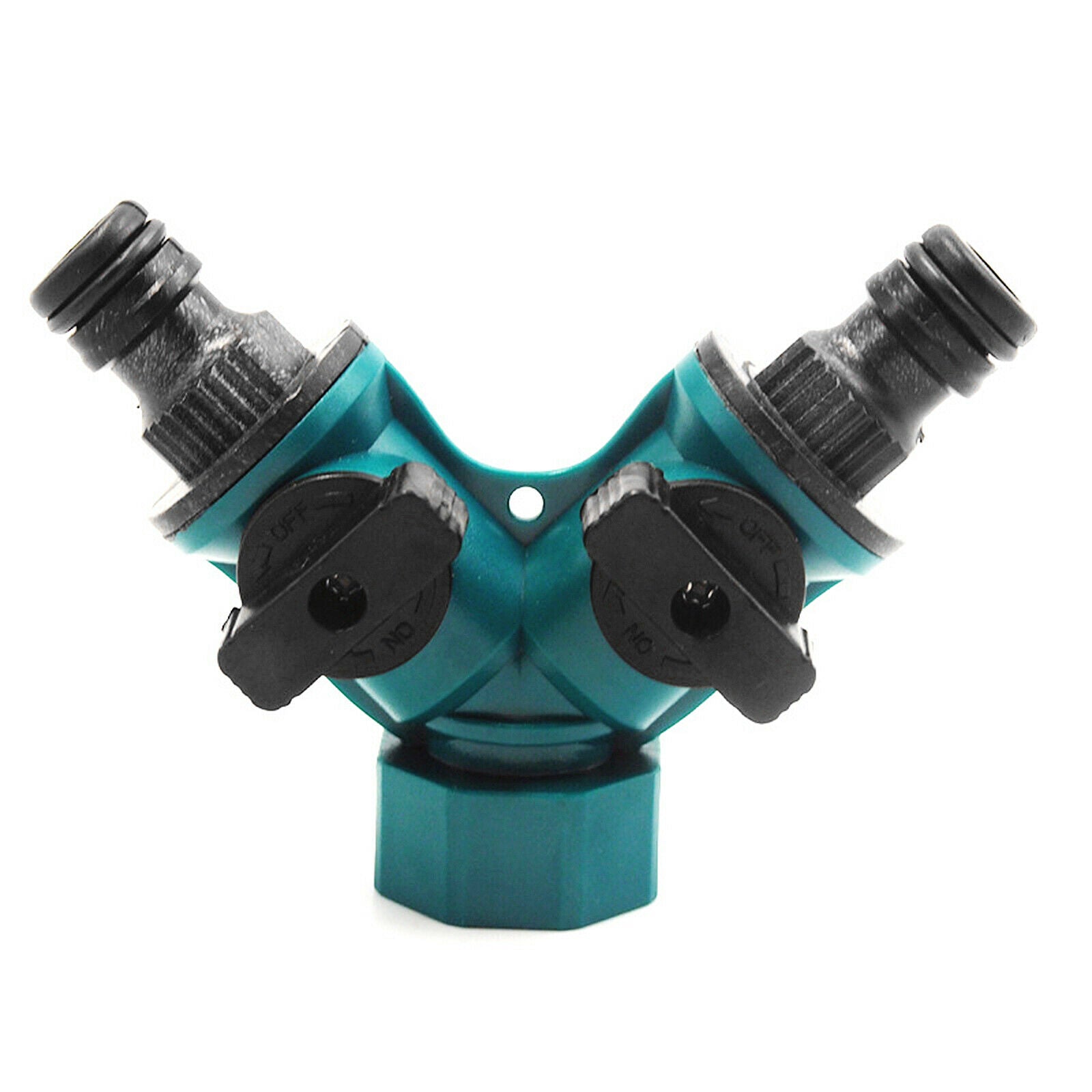 2 Way Garden Hose Splitter Y Shape Valve Water Pipe Connector Pipe Adapter