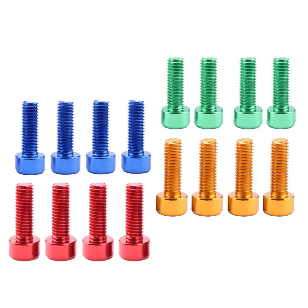 16x Bike Water Bottle Cage Holder Bolts Screws Durable Bicycle Accessory
