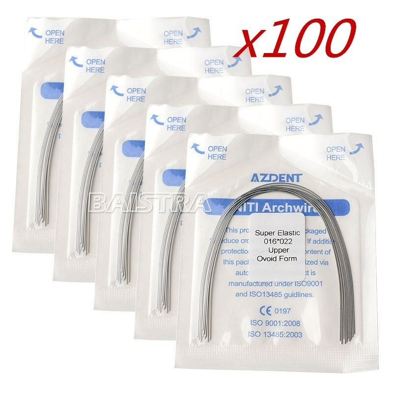 100xDental Niti Arch Wires 16*22U Rectangular Ovoid Super Elastic AZDENT