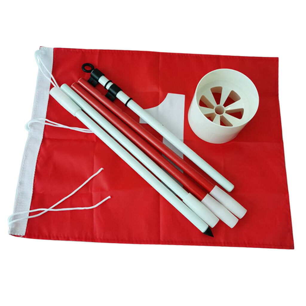 5-Section Premium Golf Flag Stick Pole Training Cup Range Practice Mark