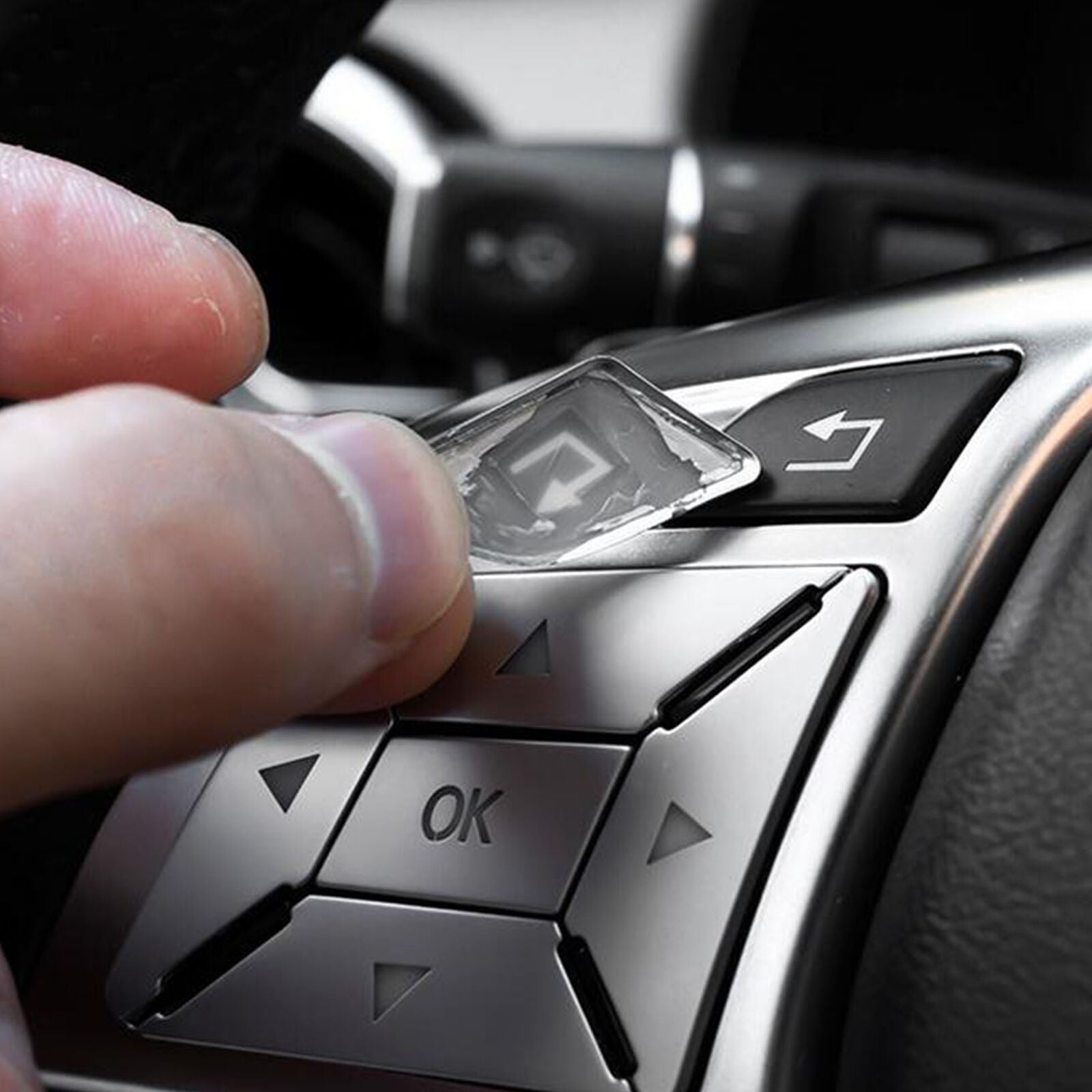 Interior Steering Wheel Button Trim Cover 12pcs For Benz E Class W212 2012-2014