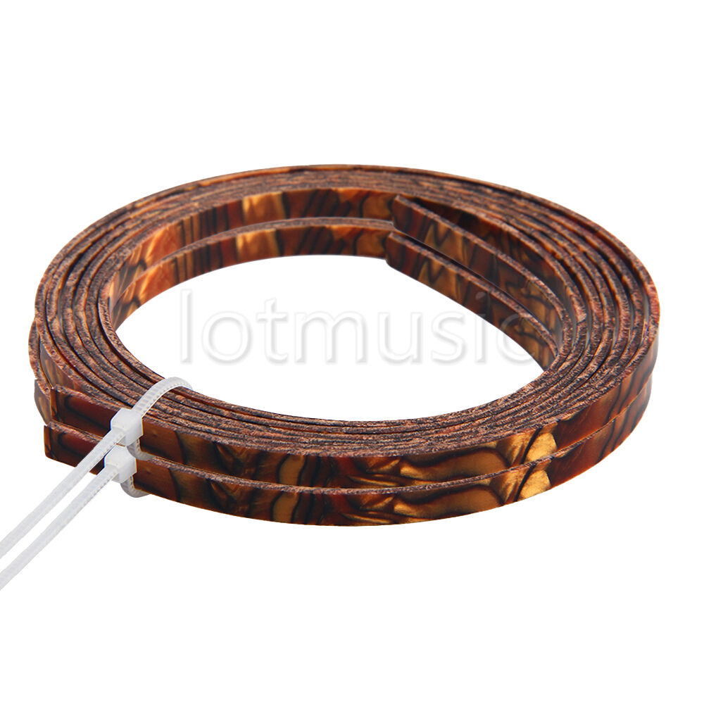 2 Pcs Guitar Bindings Project Purfling Strip 1650x4x1.5mm Tiger Strips Celluloid