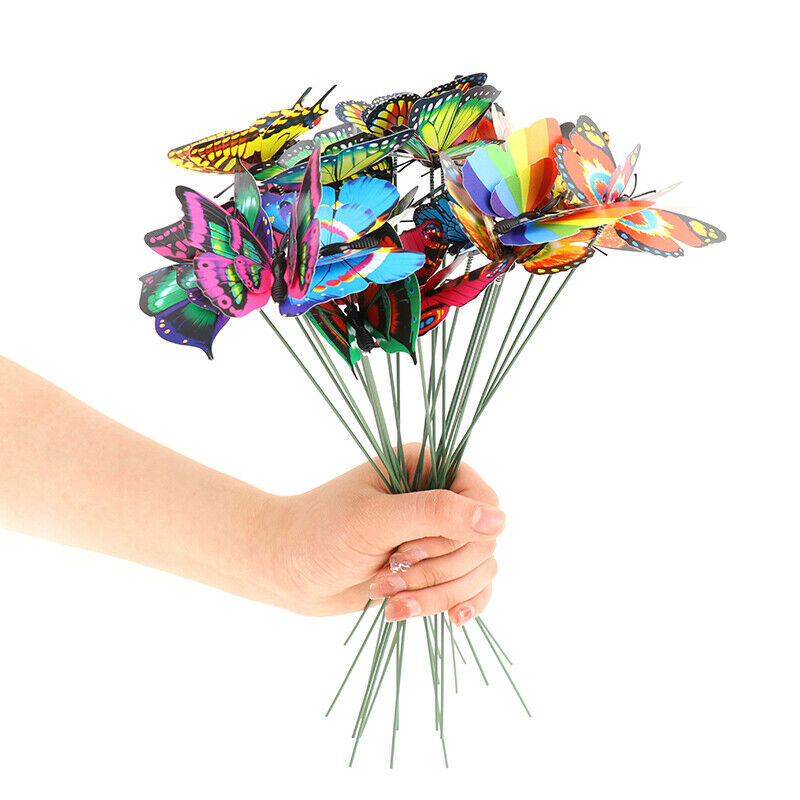 Bunch of Butterflies Double layer Stakes Flower Pots Garden Yard Planter .l8