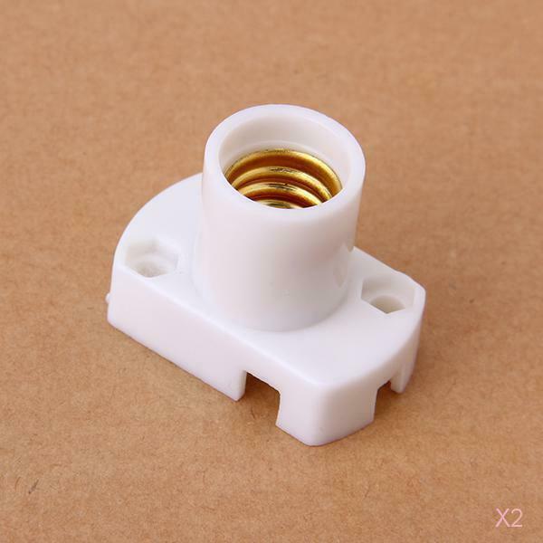 2x E12 Socket Plastic Light Lamp Holder AC220V for E12 screw type bulb