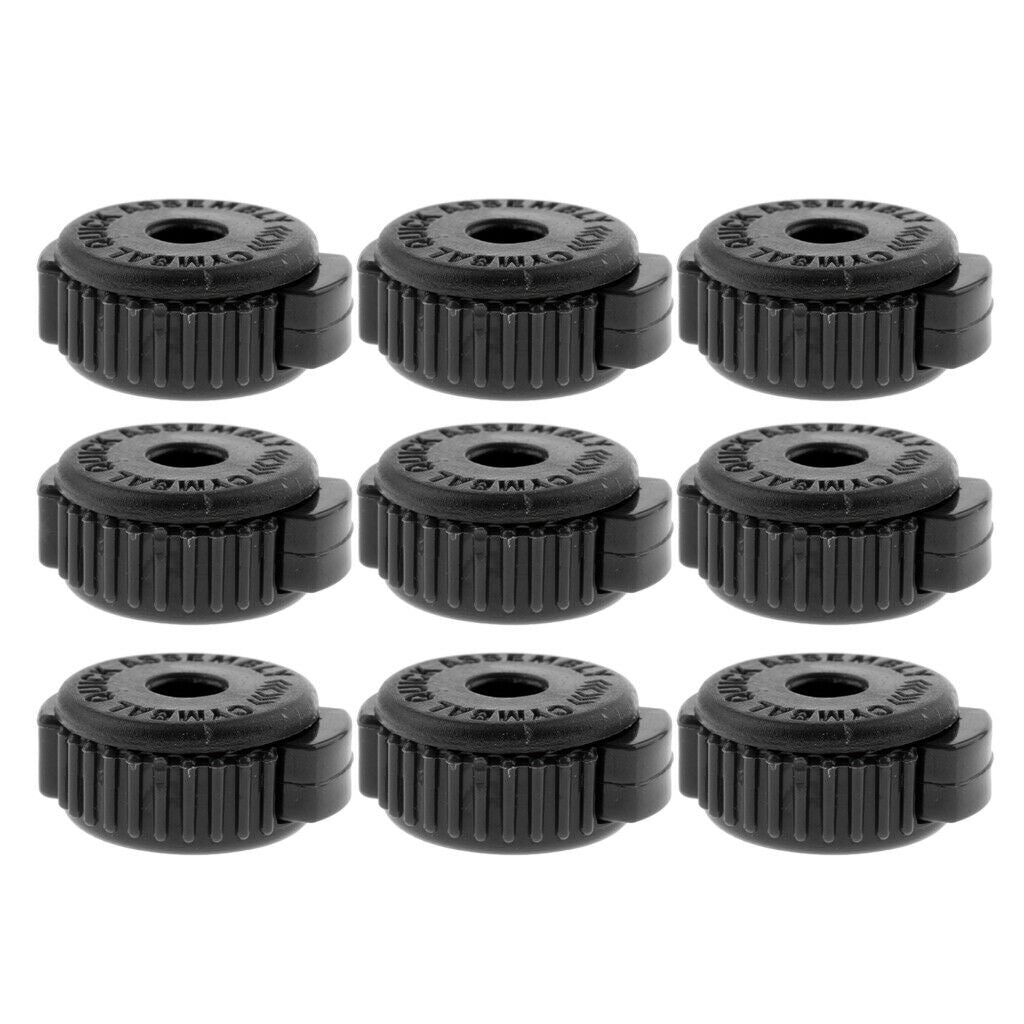 Lots 9 Quick Set Cymbal Plastic Knobs Replacements for Performers Beginners