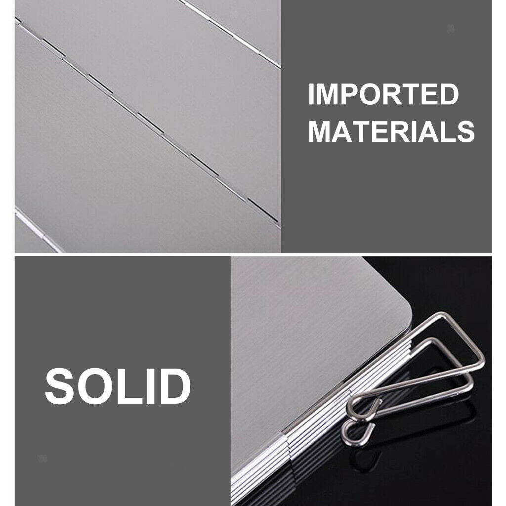 Folding 9 Plates Aluminum Alloy Outdoor Burner Stove Wind Shield Windshield