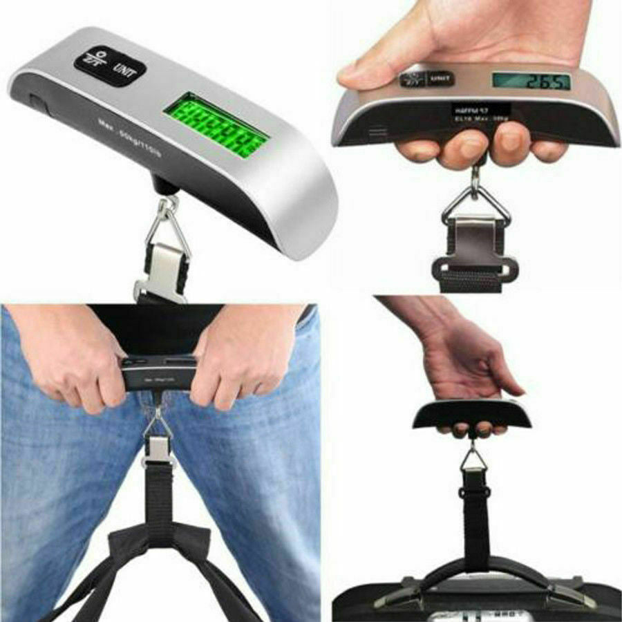 110lb / 50kg Portable Electronic Luggage Scale Suitcase Travel Scale Weighs