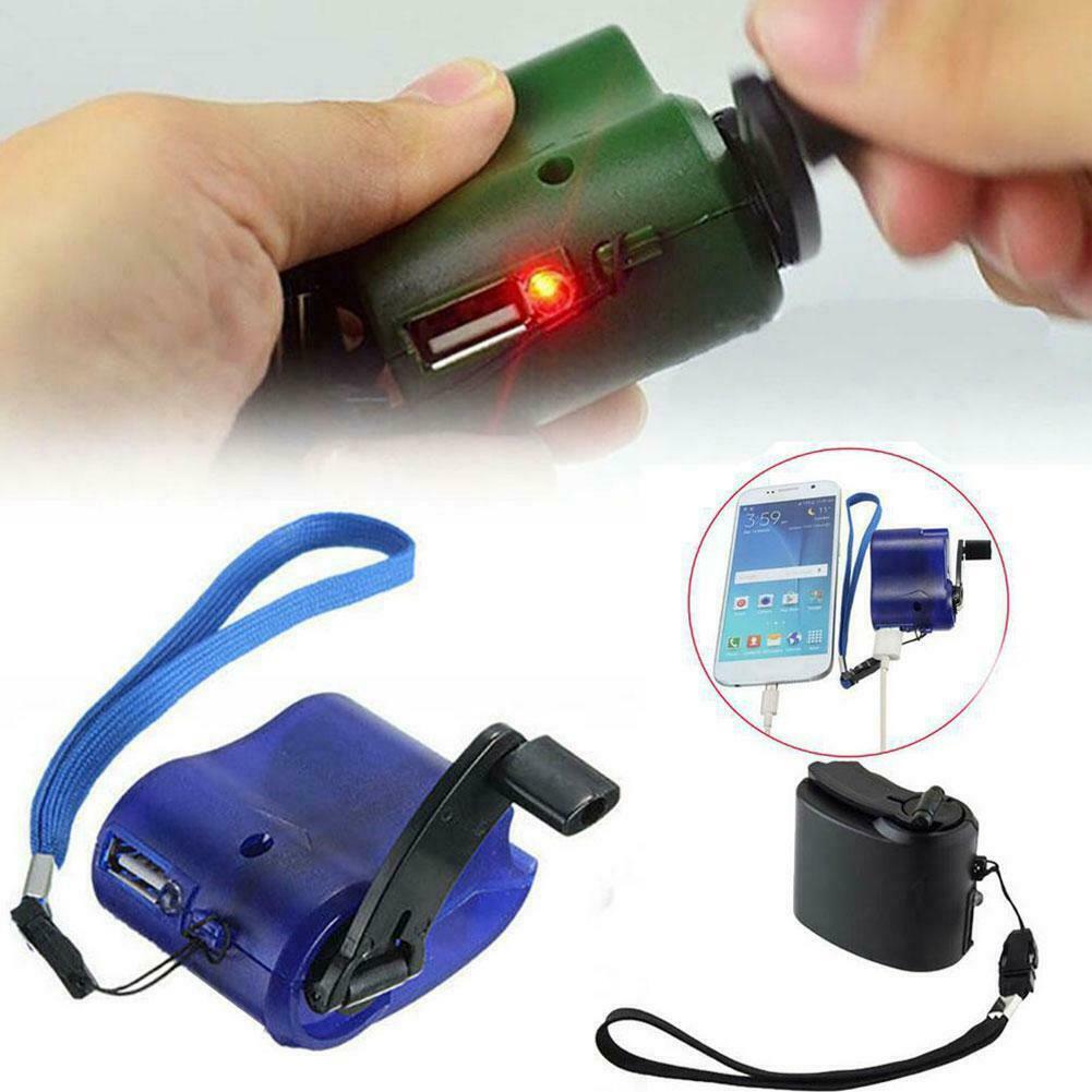 USB Hand Crank Emergency Power Phone Charger Manual Charging Dynamo Generat DIY