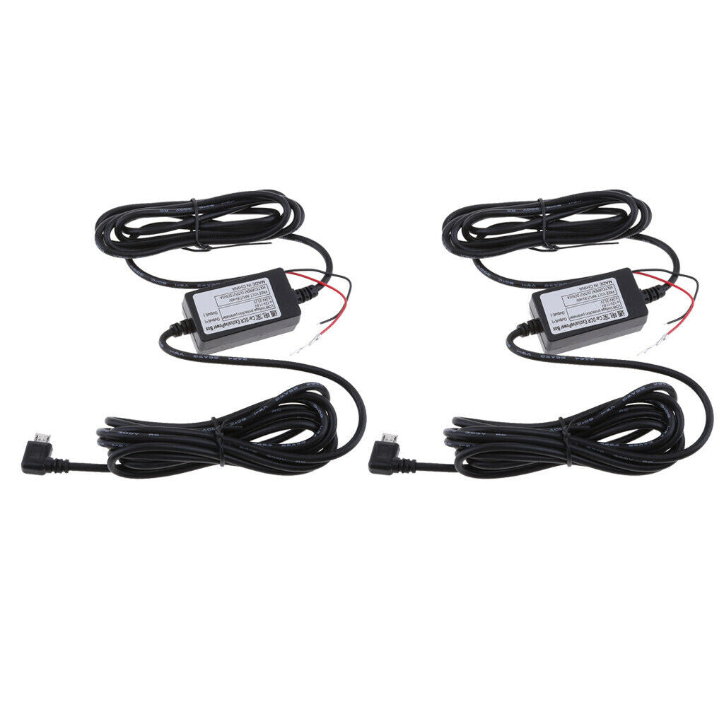 2 Pcs Step Down Converter Hard Wire Micro USB Port Low Voltage Protection