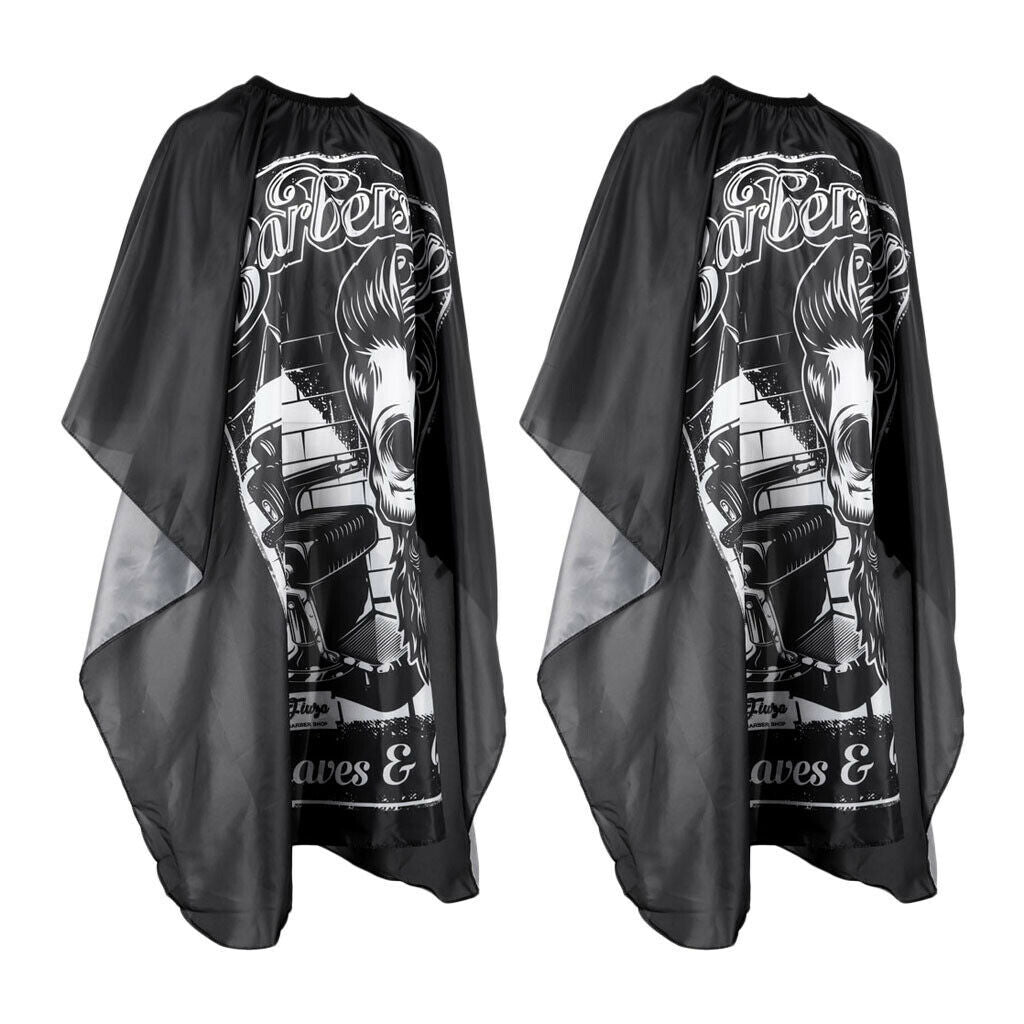 of 2 Fabric Anti-static Shampoo Cape Apron Gown for Hair Perming Styling 02