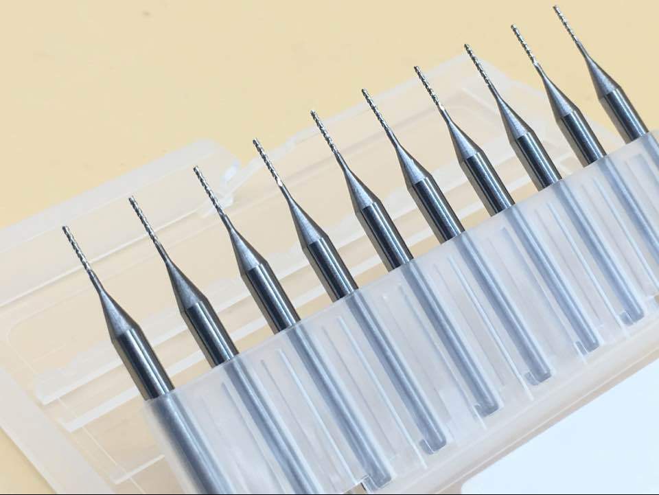 10 PCB end mill engraving cnc router tool bits 1/8" (3.175mm)-1.3mm L:38mm [M_M_