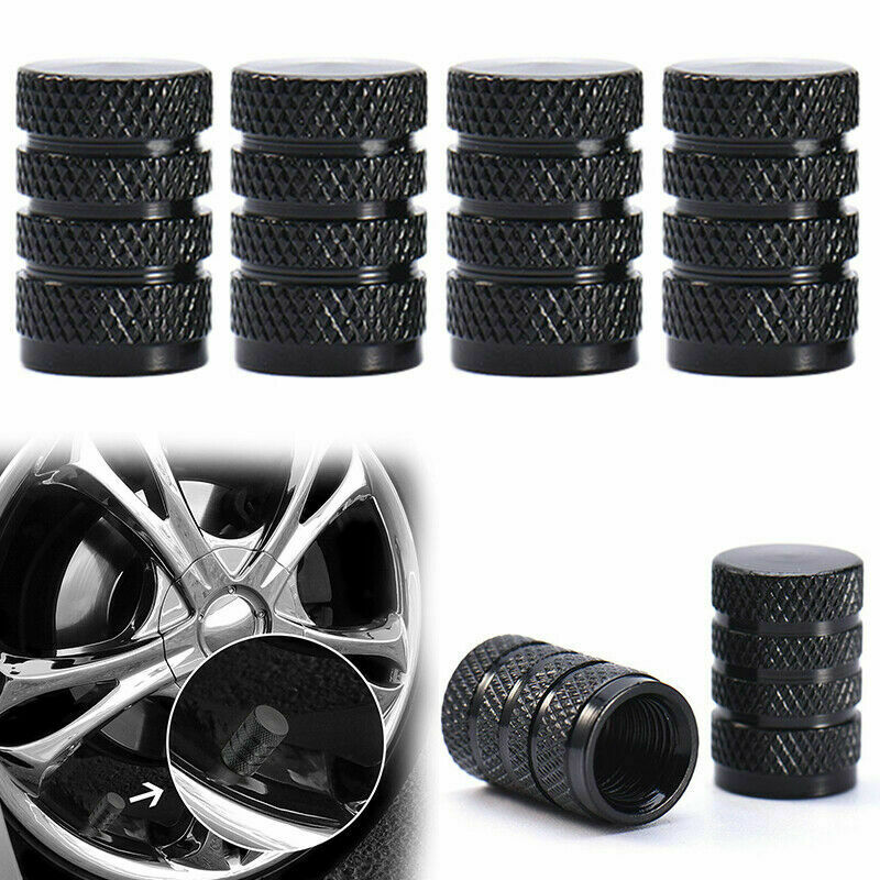 4Pcs Car Tire Valve Stems Cap Knurling Style Tire Valve Cap Wheel Air Valve Cap