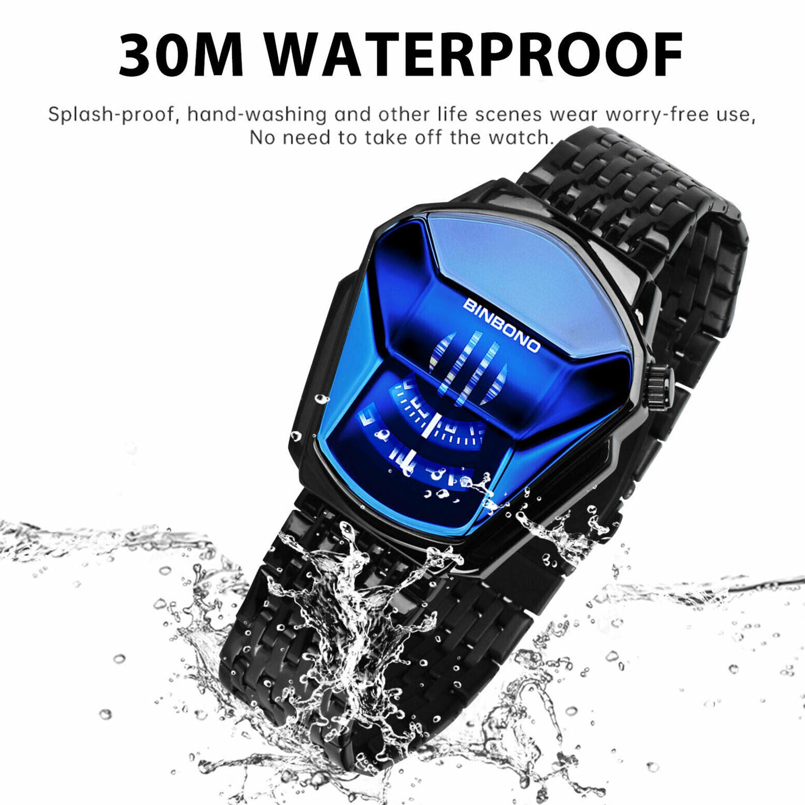 Fashion Diamond Style Quartz Watch Waterproof High-End Trend Fashion Steel New