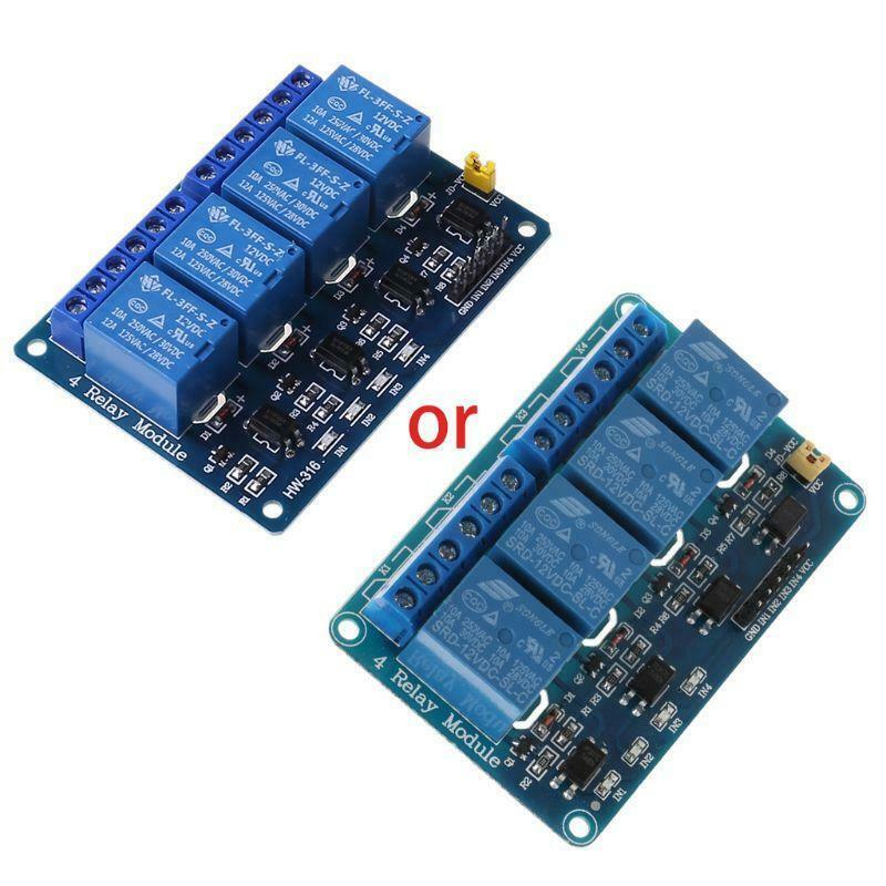 4 Channel 12V Relay Module with Optocoupler PIC/AVR/51/ARM Single Chip
