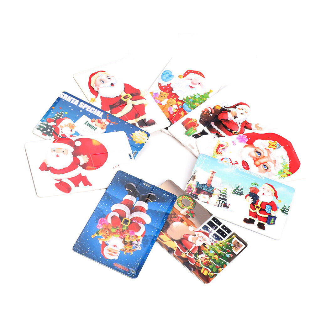 Christmas Card Shape USB Flash Drive Thumb Drive U Disk Cartoon Snowman 8GB