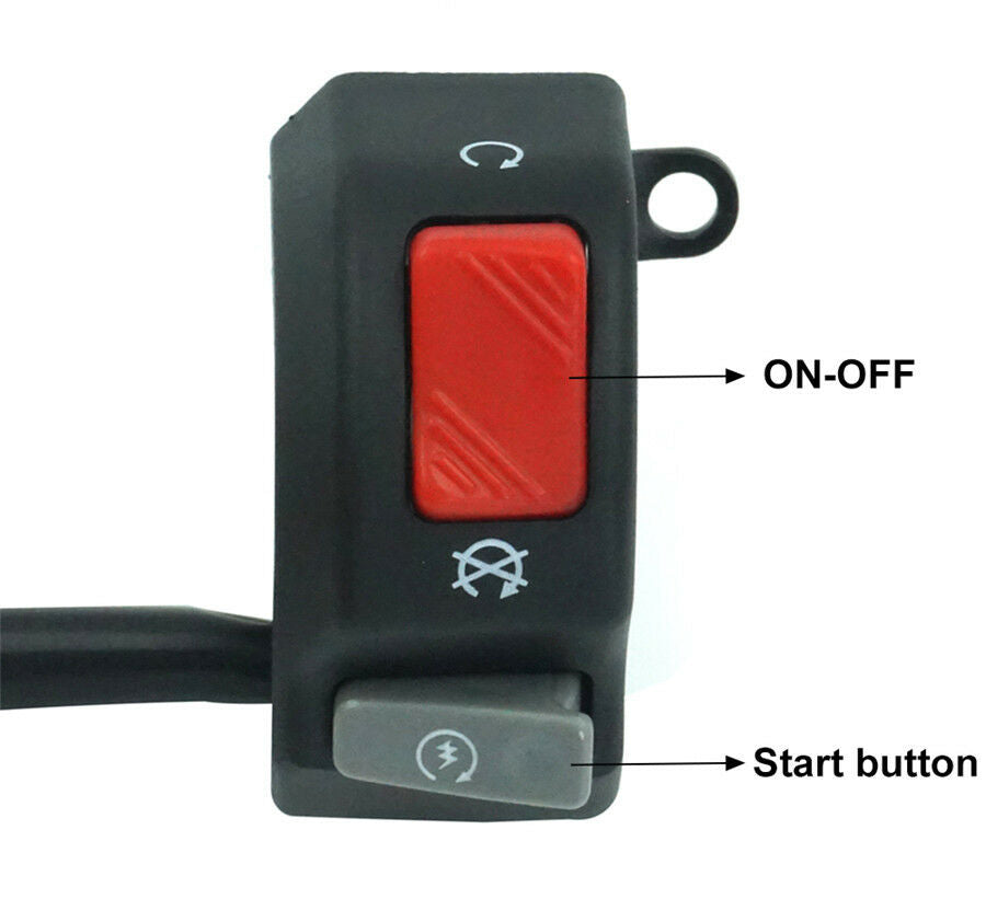 12V Motorcycle 7/8" Handlebar Switch Headlight Fog Light Horn ON OFF Start Kill