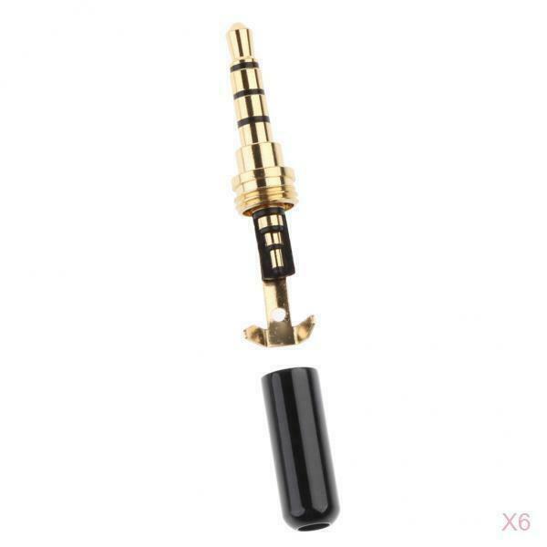 6PCS Universal 3.5mm Audio Radio Male Headset Cable Wire Connector Head