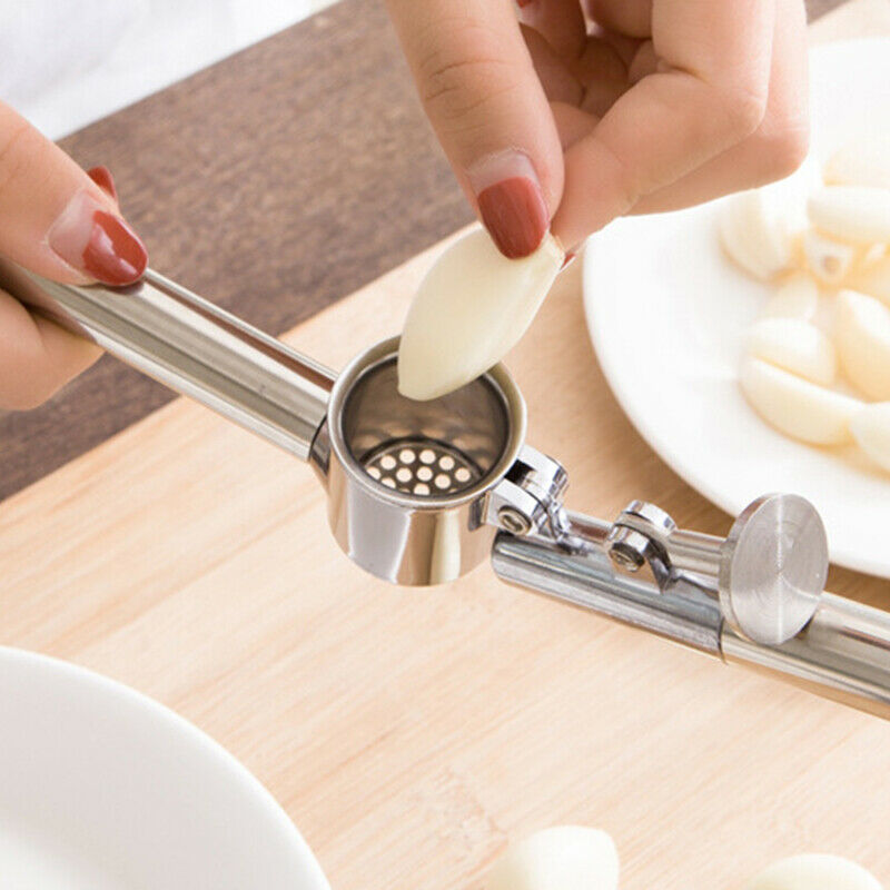New Heavy Duty Stainless Steel Garlic Squeeze Press Portable Kitchen Tools FasR7