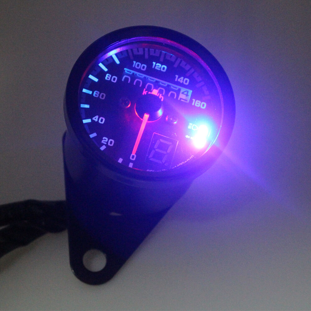 12V Motorcycle Speedometer Odometer Digital Gear Gauge LED Backlight 0~160KM/H