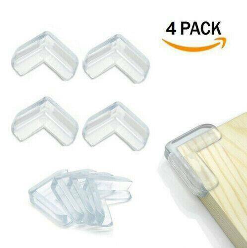 4x Silicone Desk Table Corner Guards Protector Edges Protection Baby Kids Safety