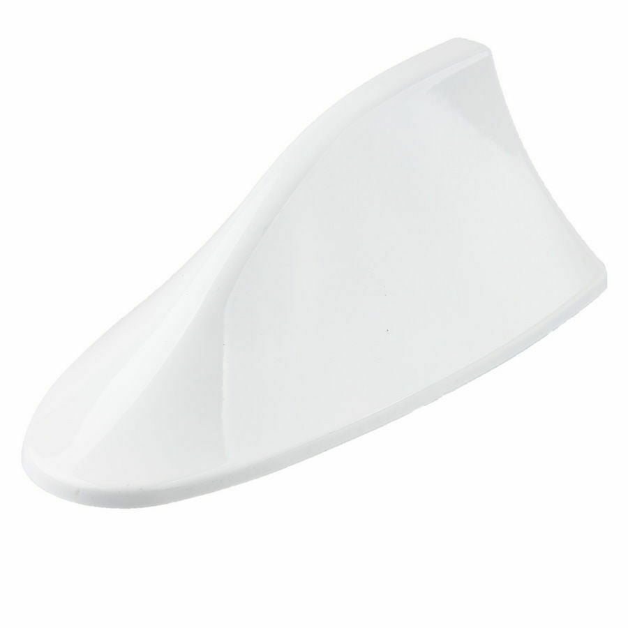White Universal Auto Car Shark Fin Top Roof Antenna  Decorative Aerial For VW