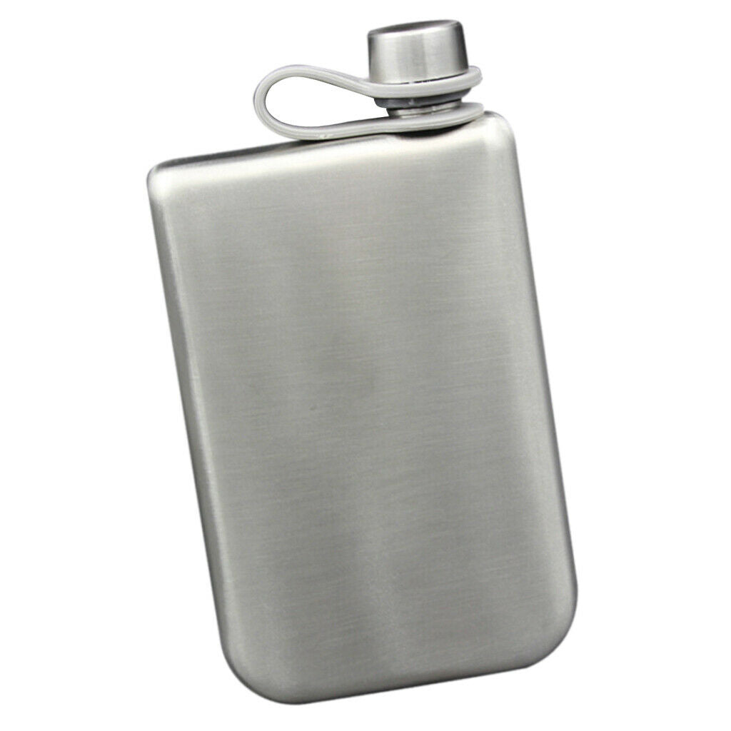 British Style 9oz Portable Stainless Hip Flask Alcohol Flagon   Bottle
