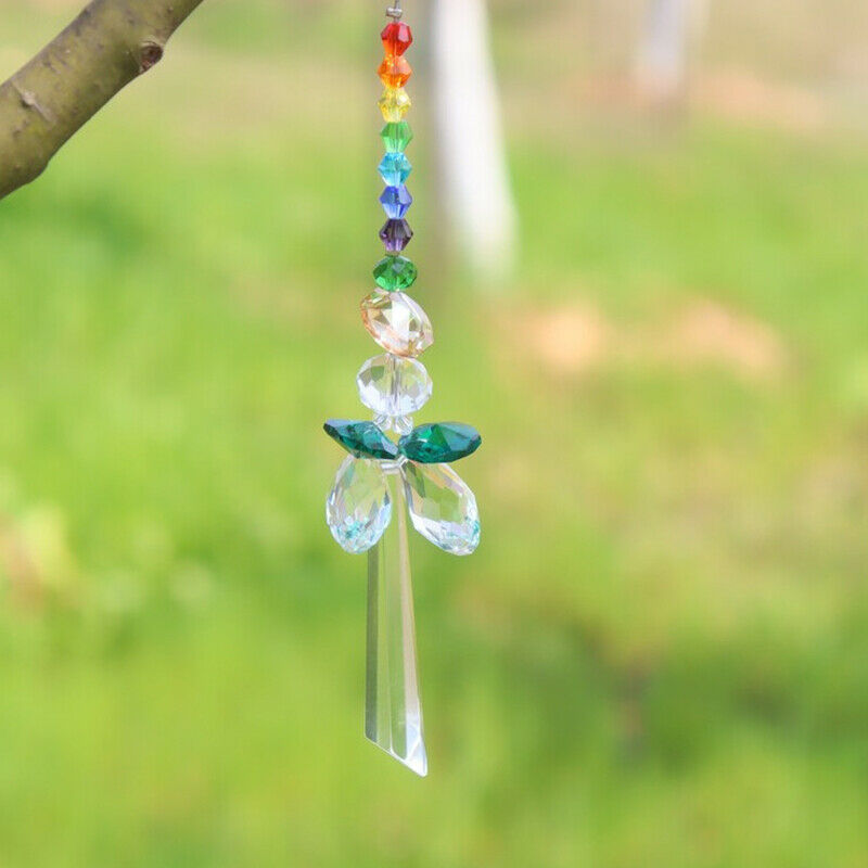 Crystal Wind Pendant Handmade Sun Catcher Light Handmade Garden Window We.l8