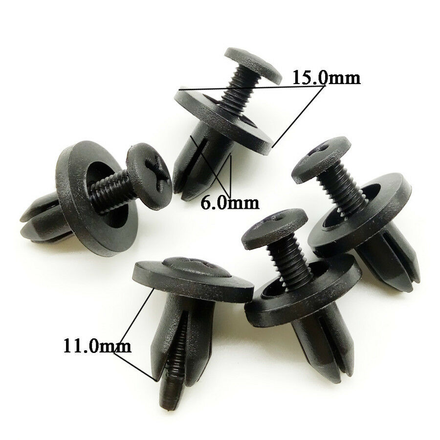 120xCar Fastener Clips Car Door Panel Interior Lining Bumper Cover Fender Rivets