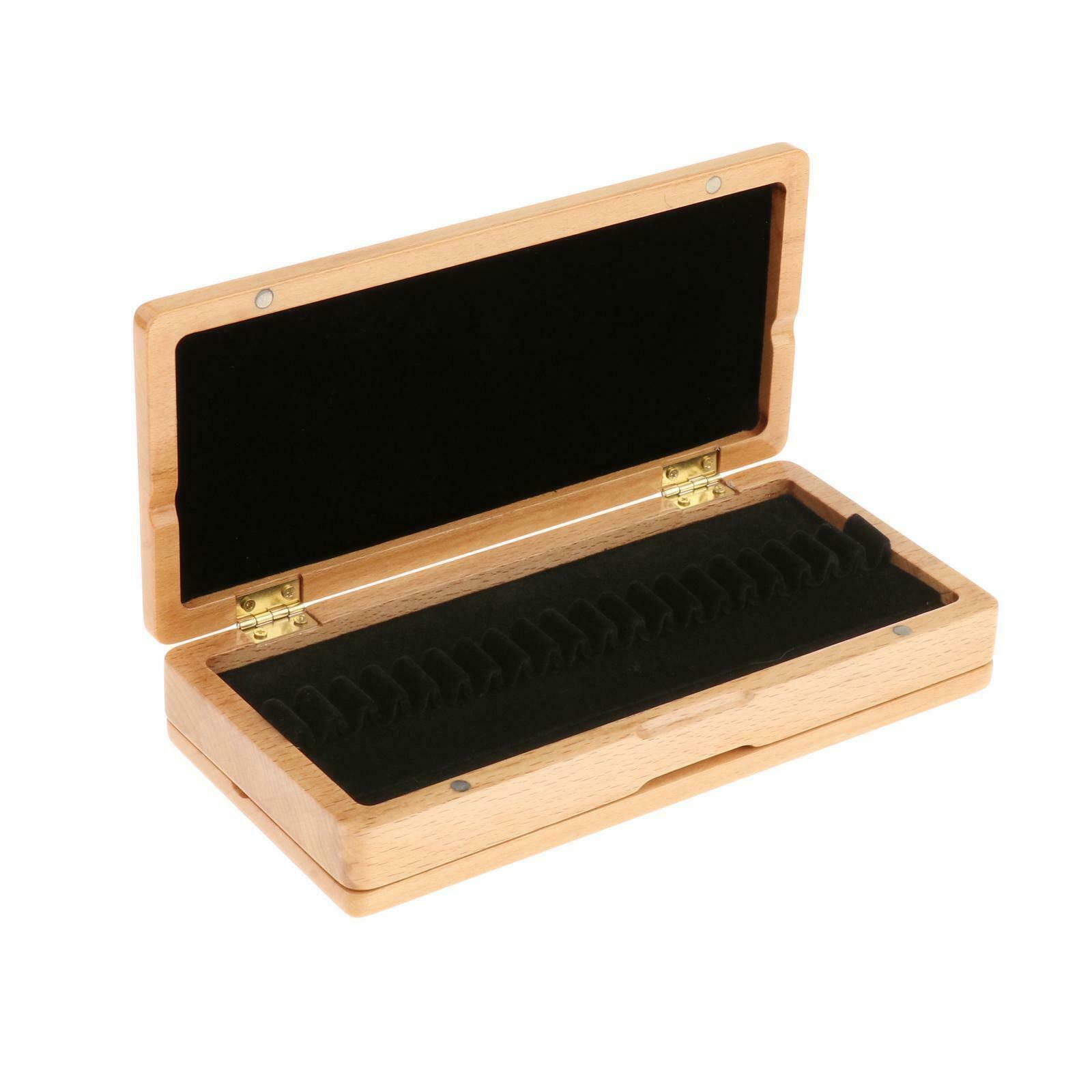 Portable Solid Wood Oboe Reed Case Wooden Holder Box for Oboe 40pcs Reeds