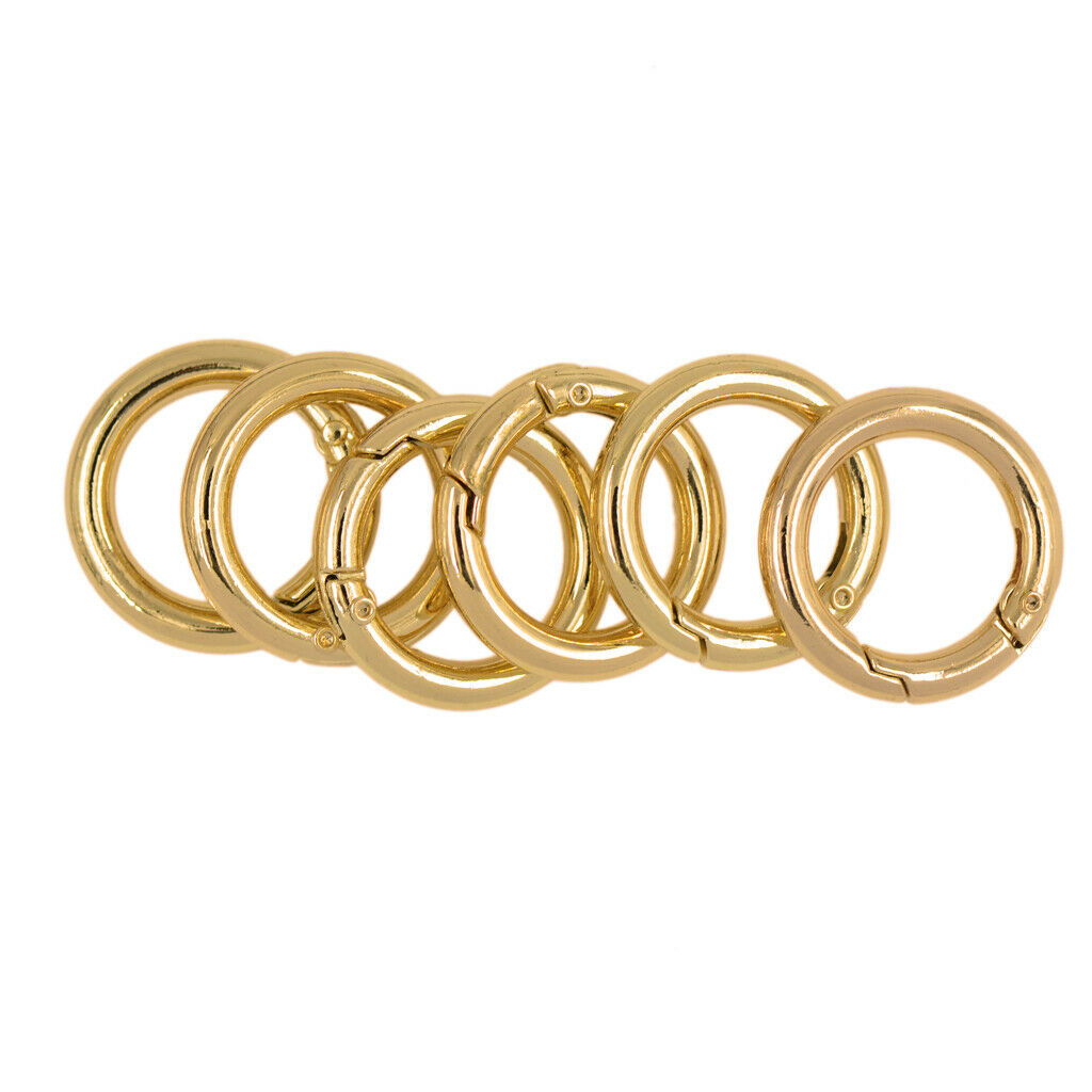 18x 2.5mm Spring Snap Hooks Zinc Alloy Keyring Organizing Accessories Buckle