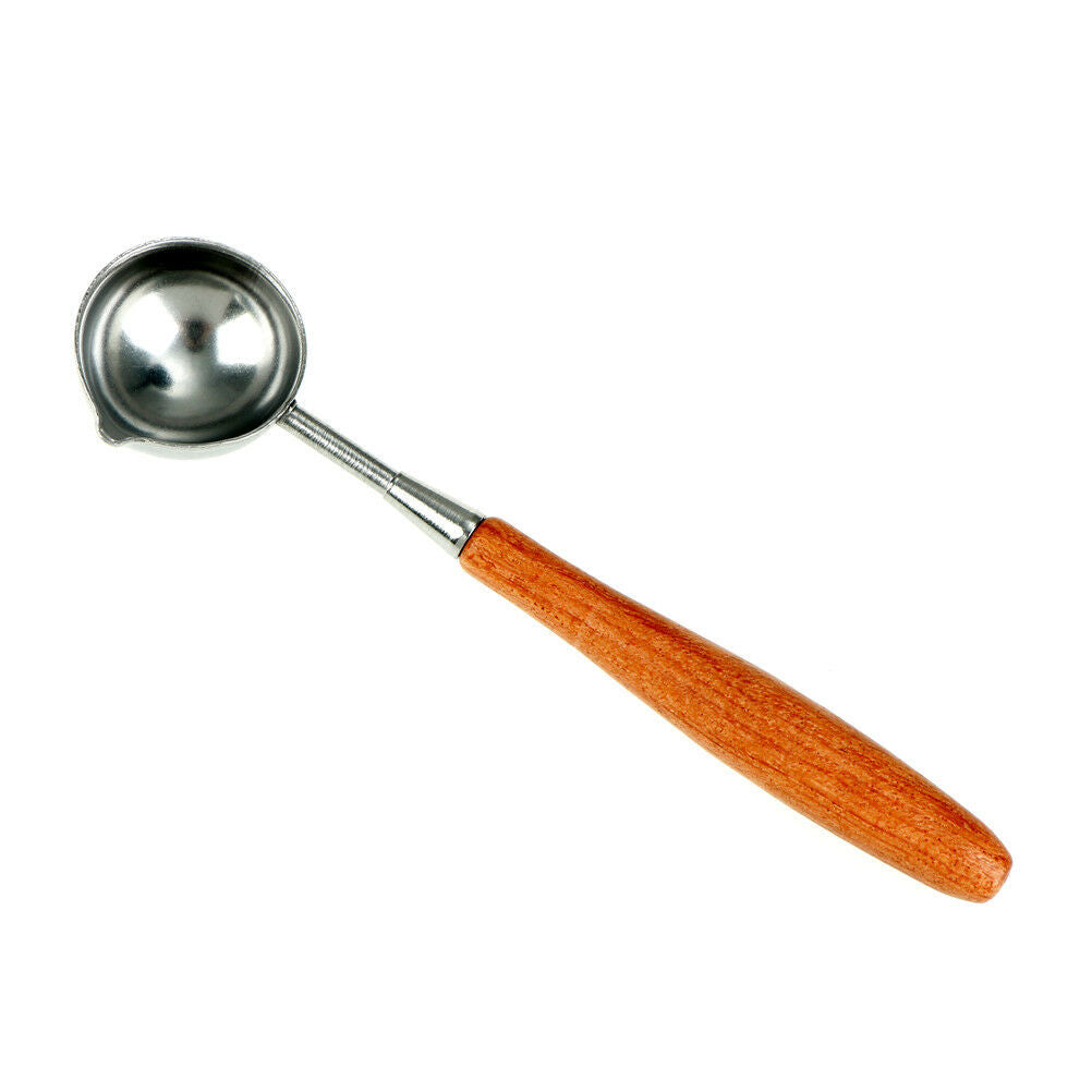 Wood Handle Sealing Wax Spoon Anti Hot Wax Spoon Wax Stamp Sealing Wax Spo.l8