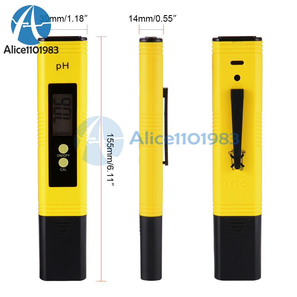 5Pcs Digital PH Meter Tester Aquarium Pool Water Urine Wine LCD Pen Monitor