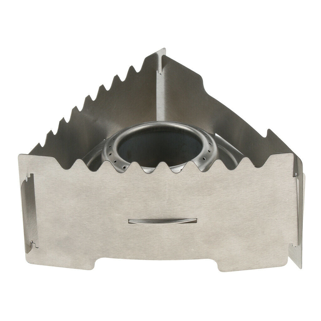 Stainless Steel Alcohol Stove Windproof Screen Burner Camping Backpacking