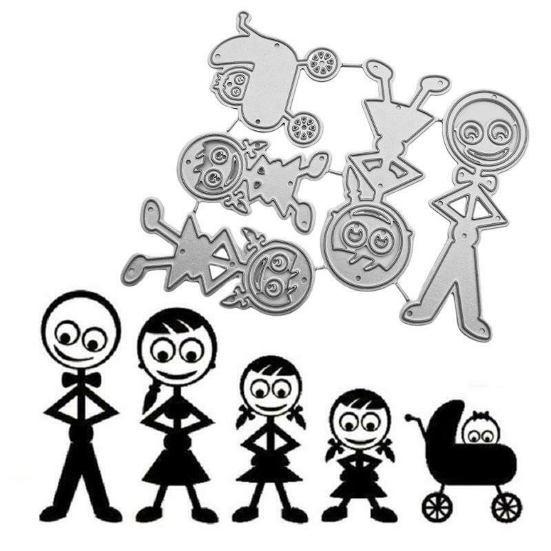 Family Metal Cutting Dies Stencil DIY Scrapbooking Album Paper Card Making