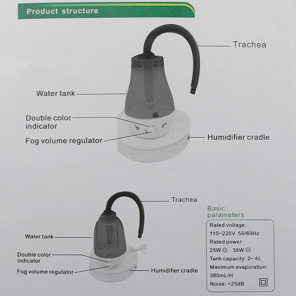 Reservoir Reptile Air Humidifier Sprayer Fogger Atomizer w/ Hose AU-Plug