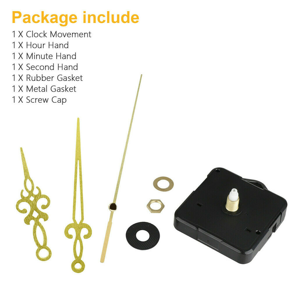 Replacement Quartz clock mechanism, choice of movement and hands, DIY repair kit