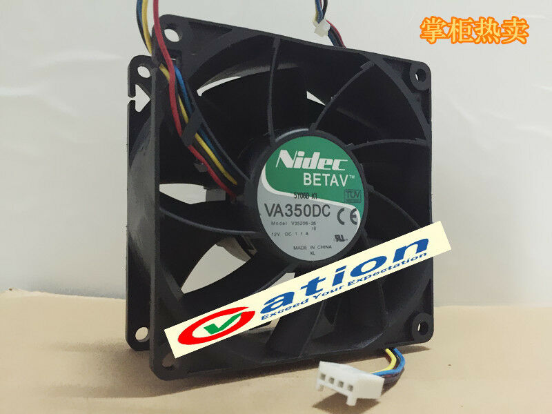 For Nidec VA350DC V35208-35 Chassis cooling fan DC12V 1.1A 92*92*38mm 4pin PWM