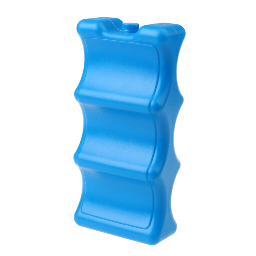 Portable  Lunch Freezer Ice Blocks Case Cool Pack Cooler Box Plastic Blue