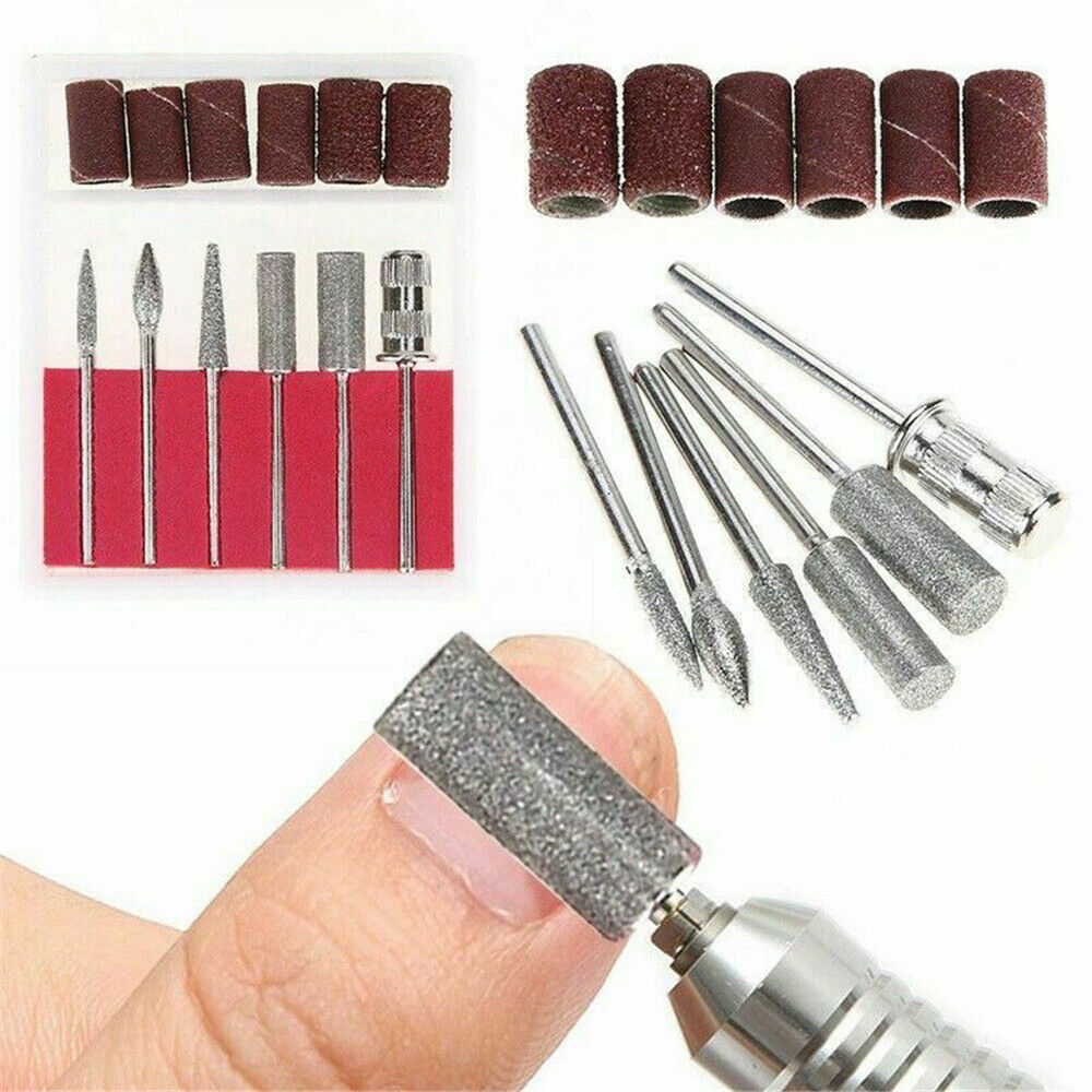 12Pcs/Set Pedicure Manicure Nail Bits Set kit for Electric Nail File Drill Tools