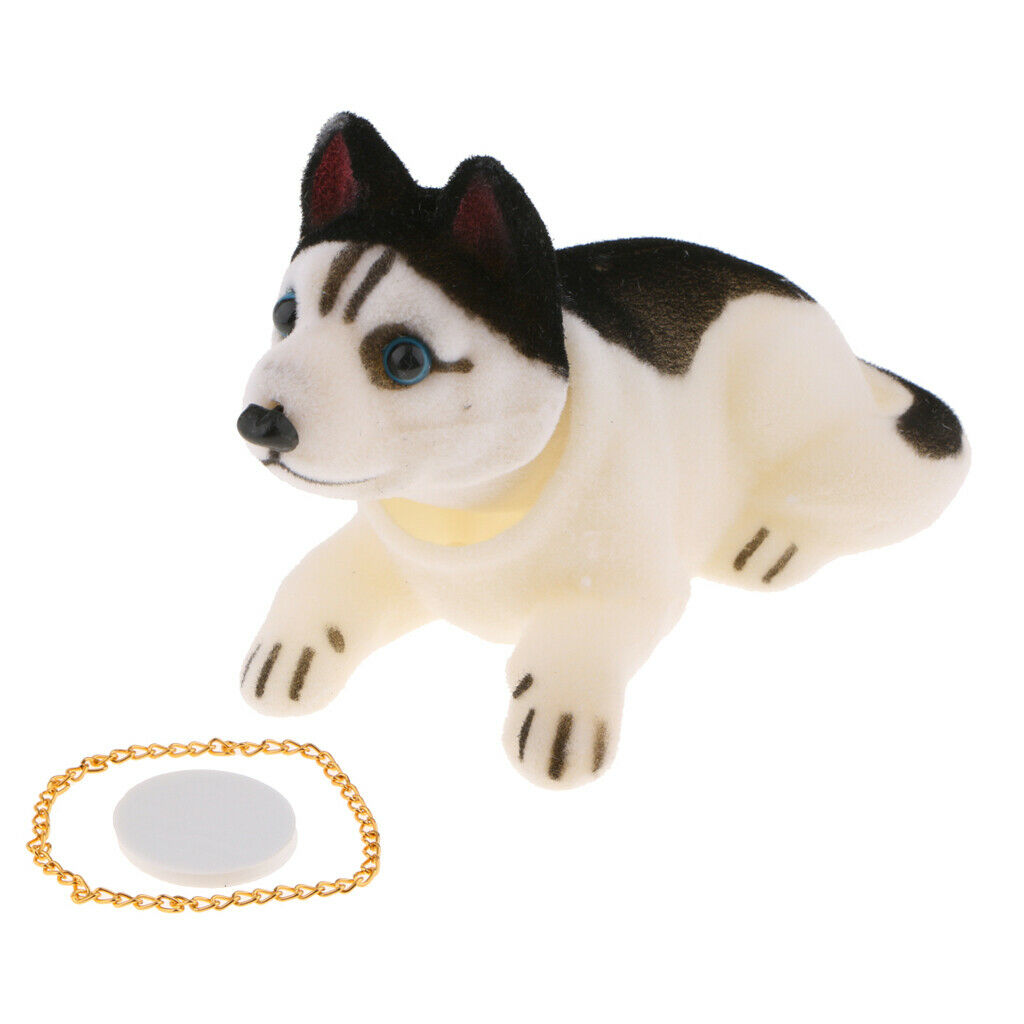 Husky Nodding Dog Ornaments Mini Bobble Head Toys for Car Decoration